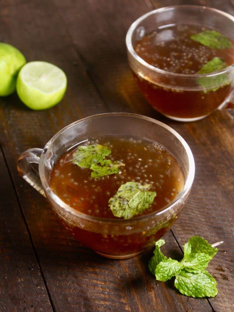 super delicious mint lemon ginger tea