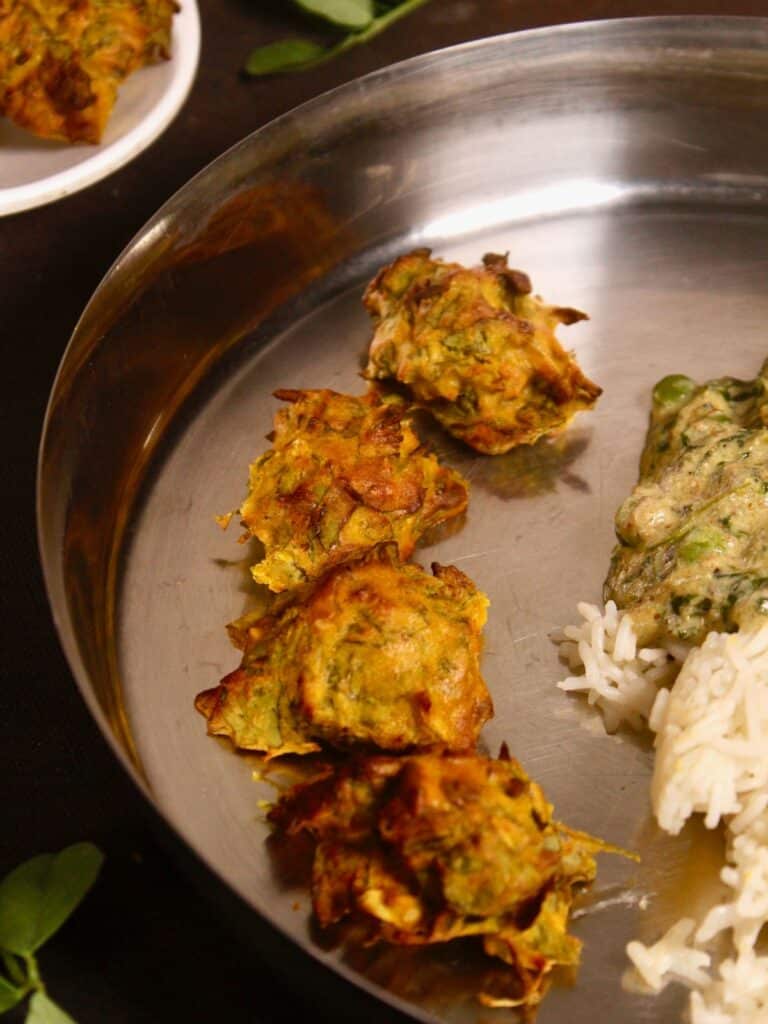 enjoy air fried methi muthias as side or as a snack 