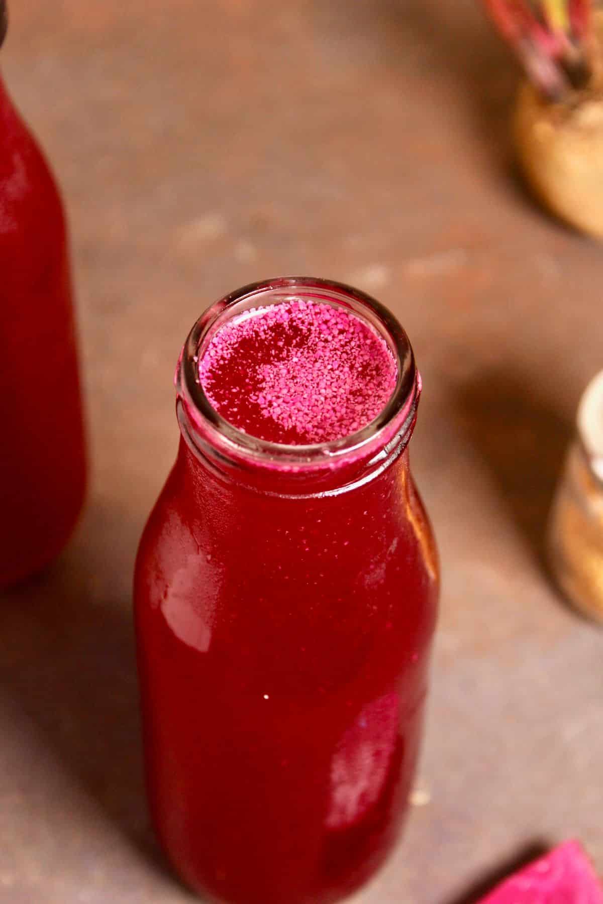 yummy carrot and beetroot probiotic drink