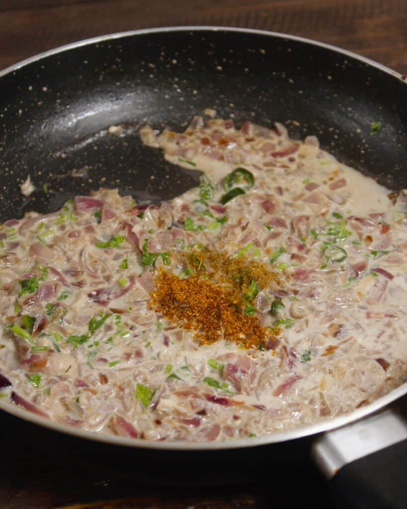 add garam masala to the pan 