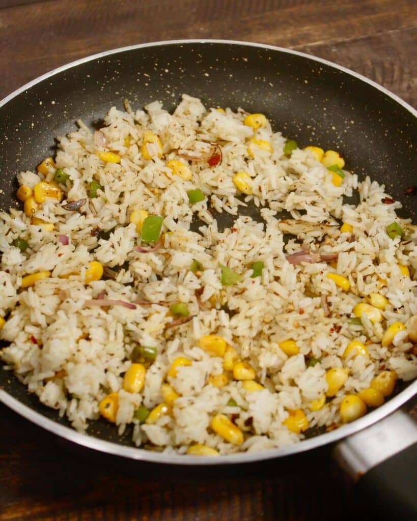 yummy chicken with seasoned rice