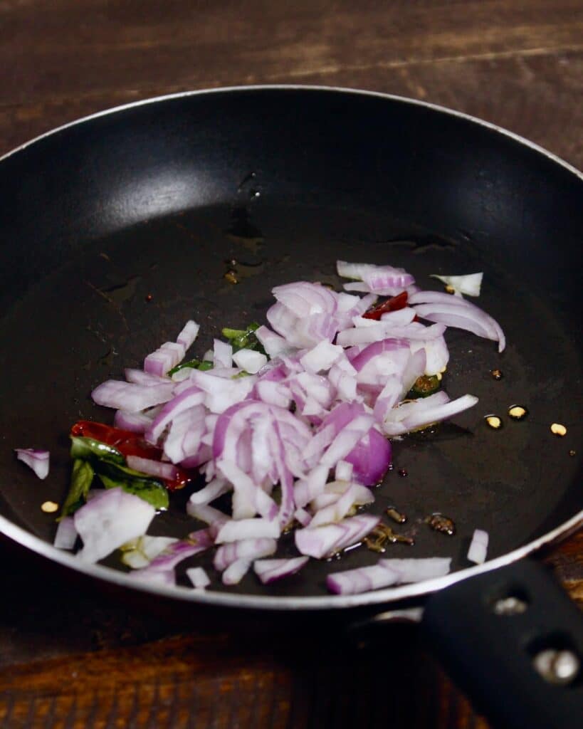 chopped onions are added