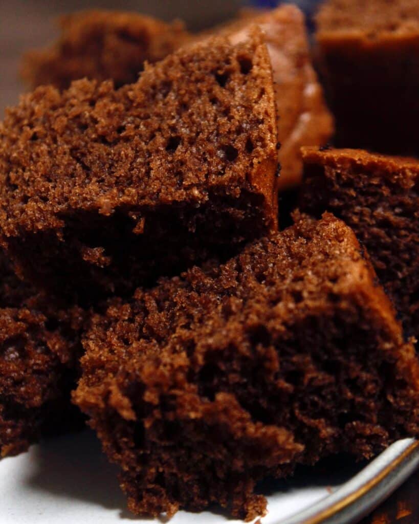 delicious chocolate cake with condensed milk