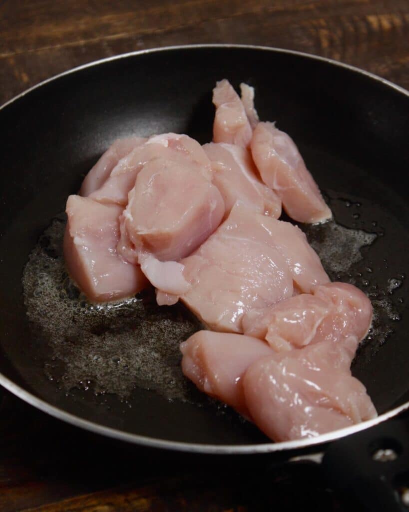 add chicken breast in the pan