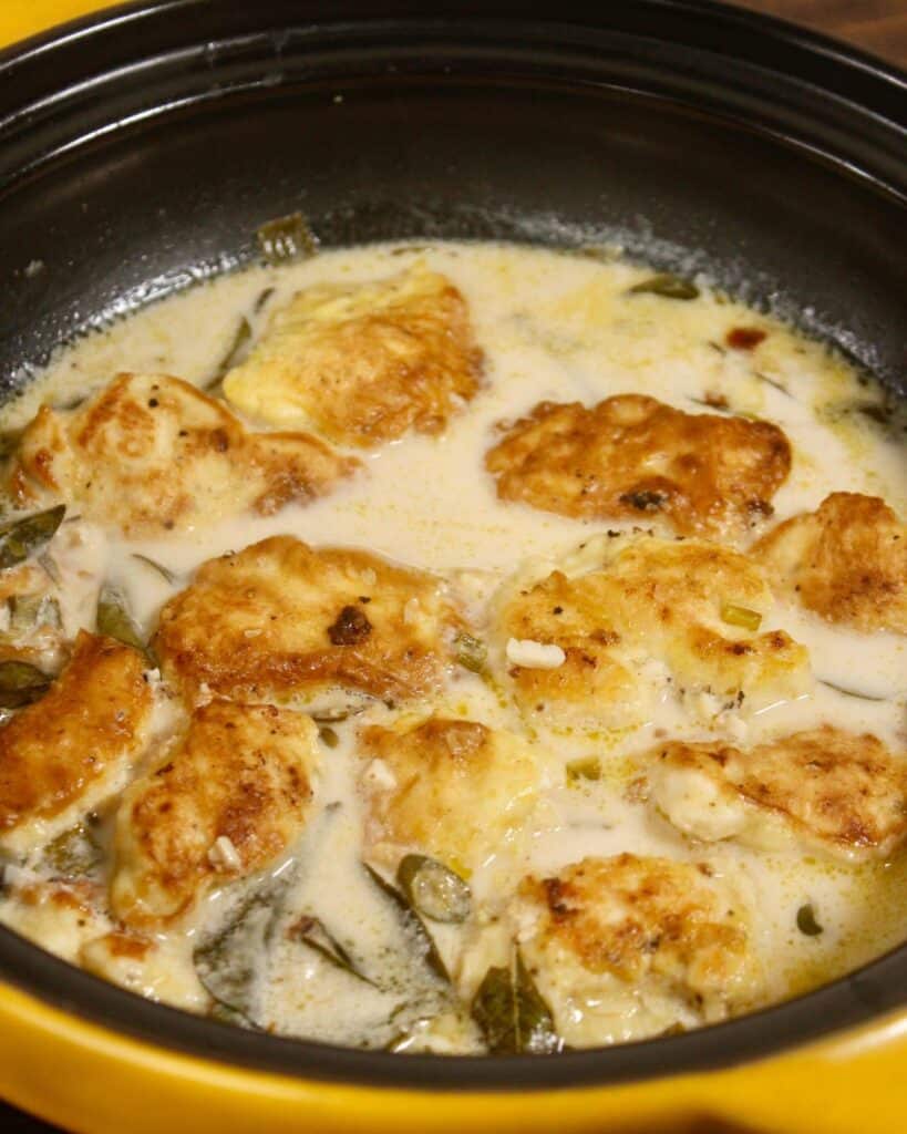 add fried chicken to the buttermilk mixture 