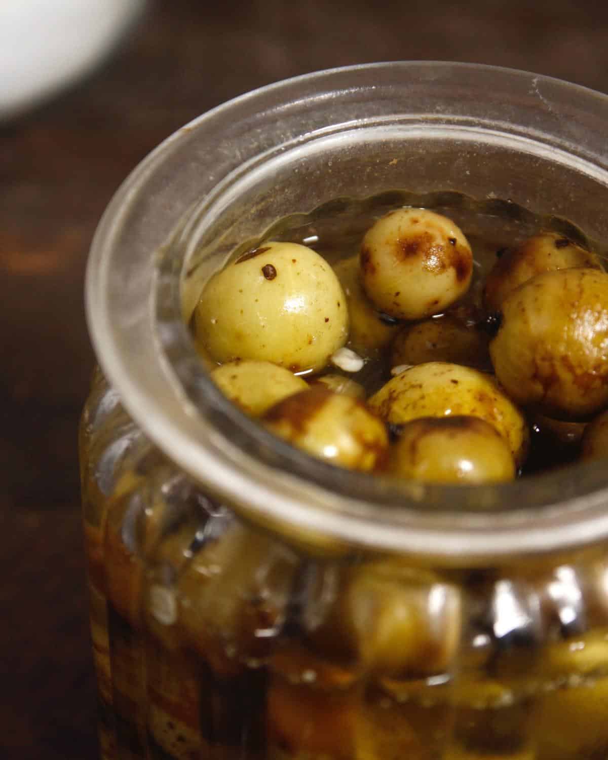 tasty pickled gooseberries