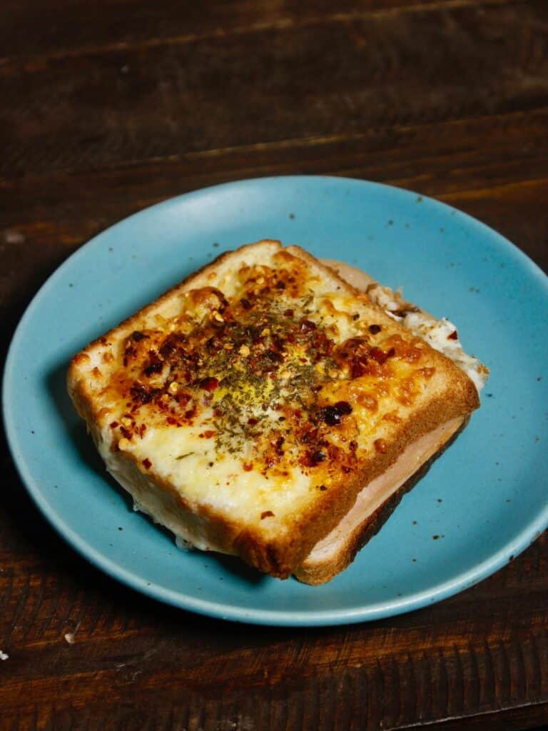 crunchy air fryer ham and cheese toast