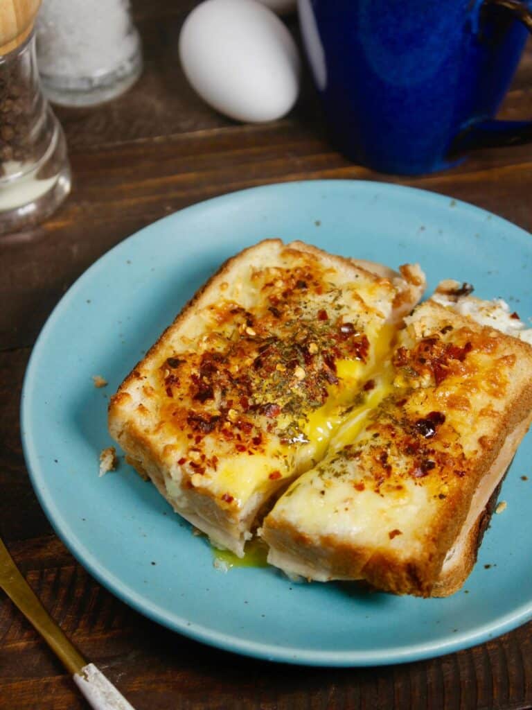 delicious air fryer ham and cheese toast