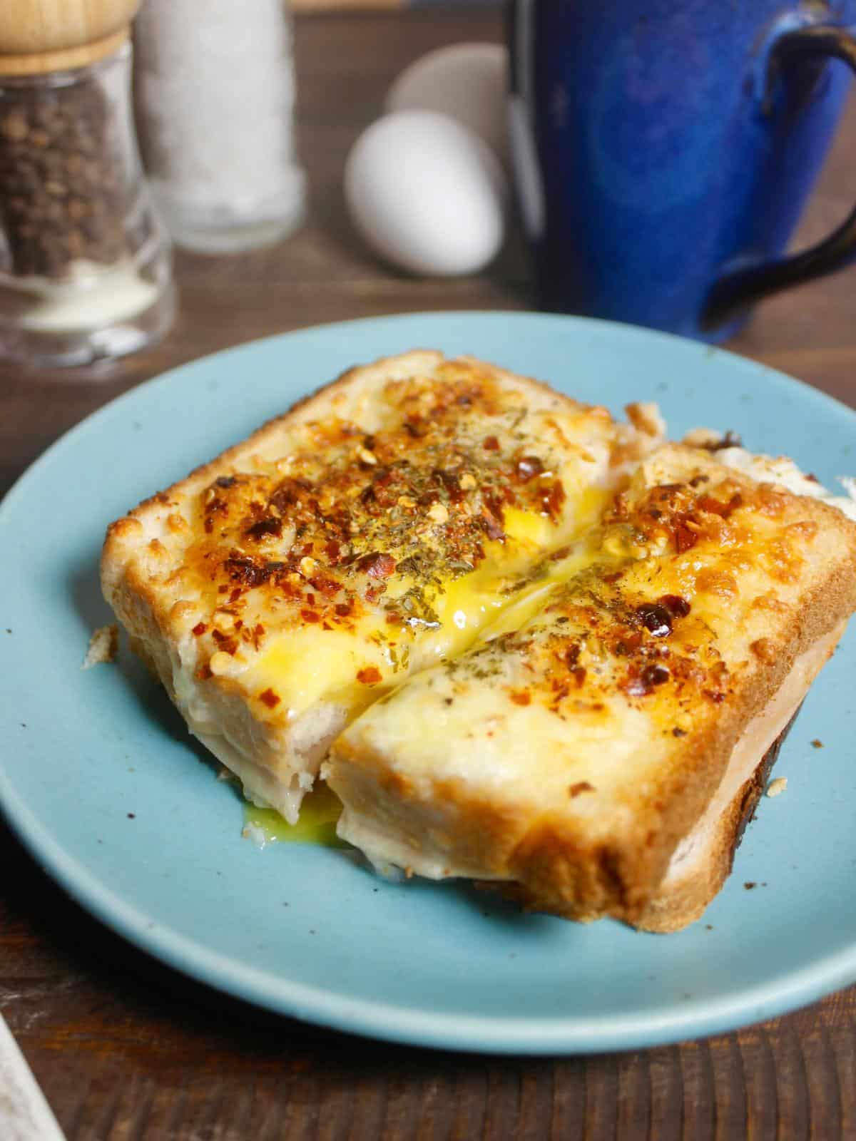 yummy air fryer ham and cheese toast