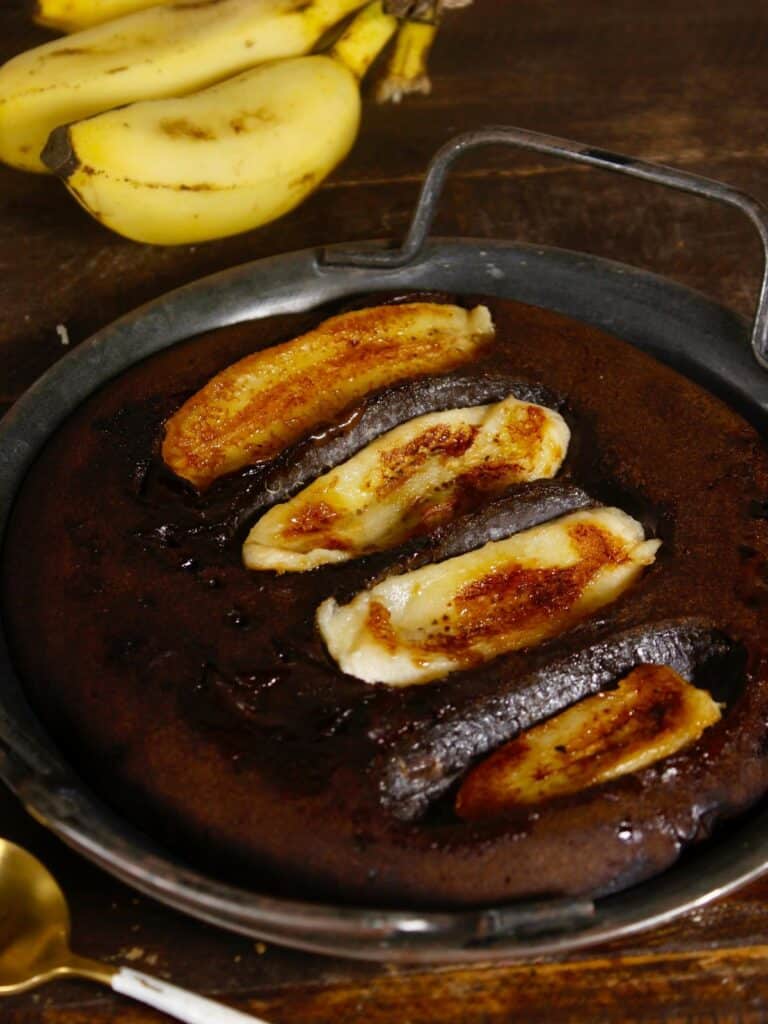 super delicious banana cake on a pan