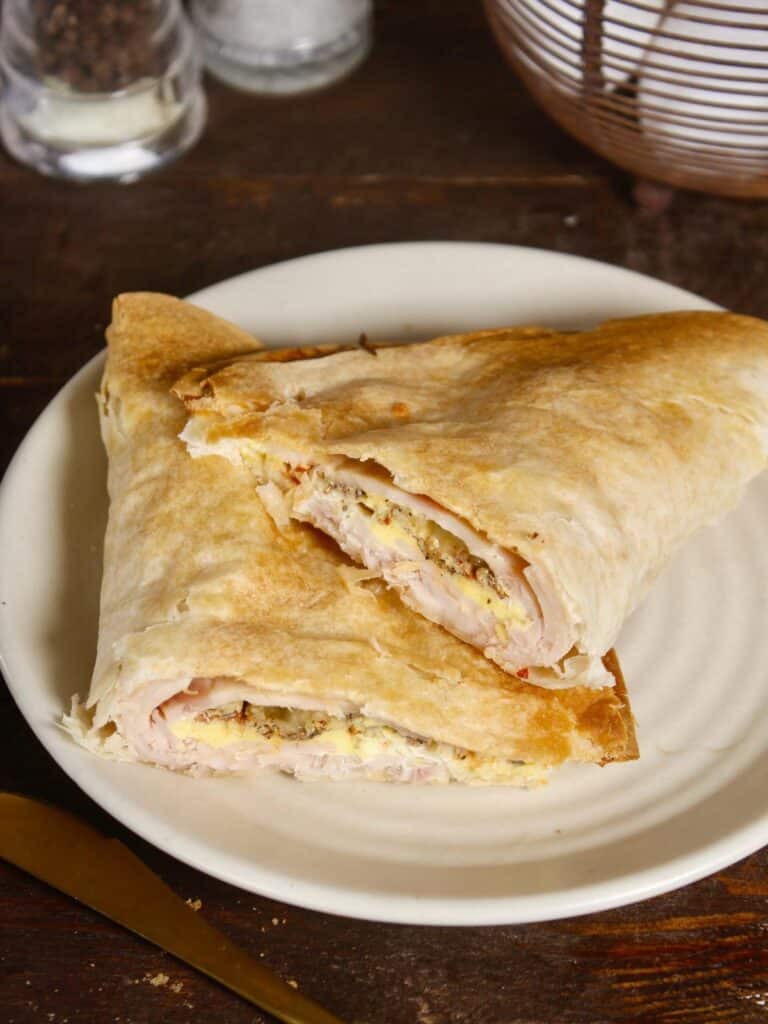 delicious chicken ham breakfast tortilla