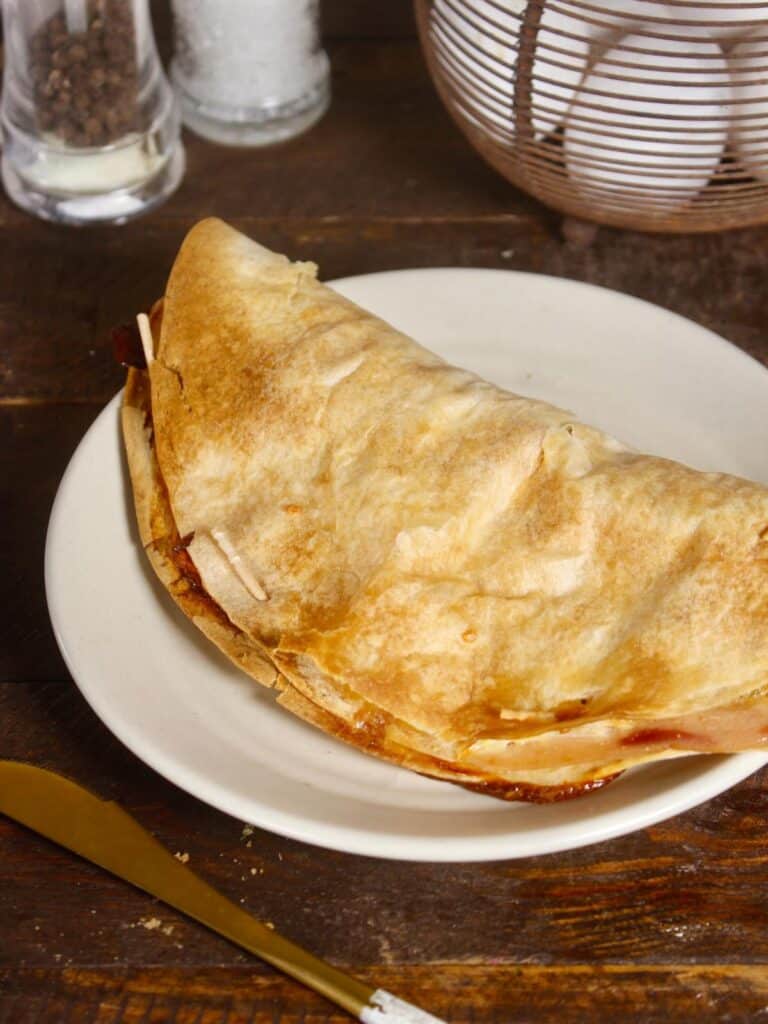 super delicious chicken ham breakfast tortilla