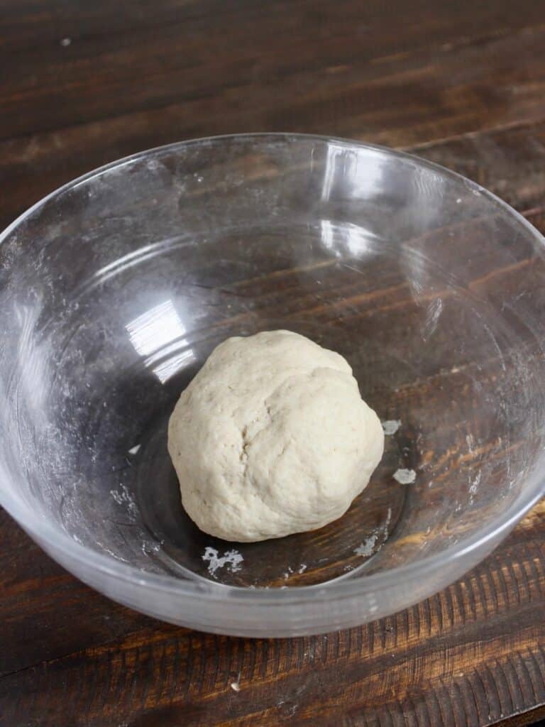 knead the flour into a soft dough