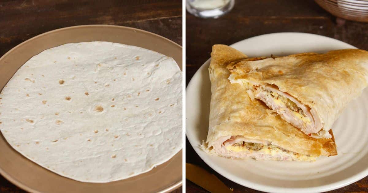 Chicken Ham Breakfast Tortilla - My Dainty Soul Curry