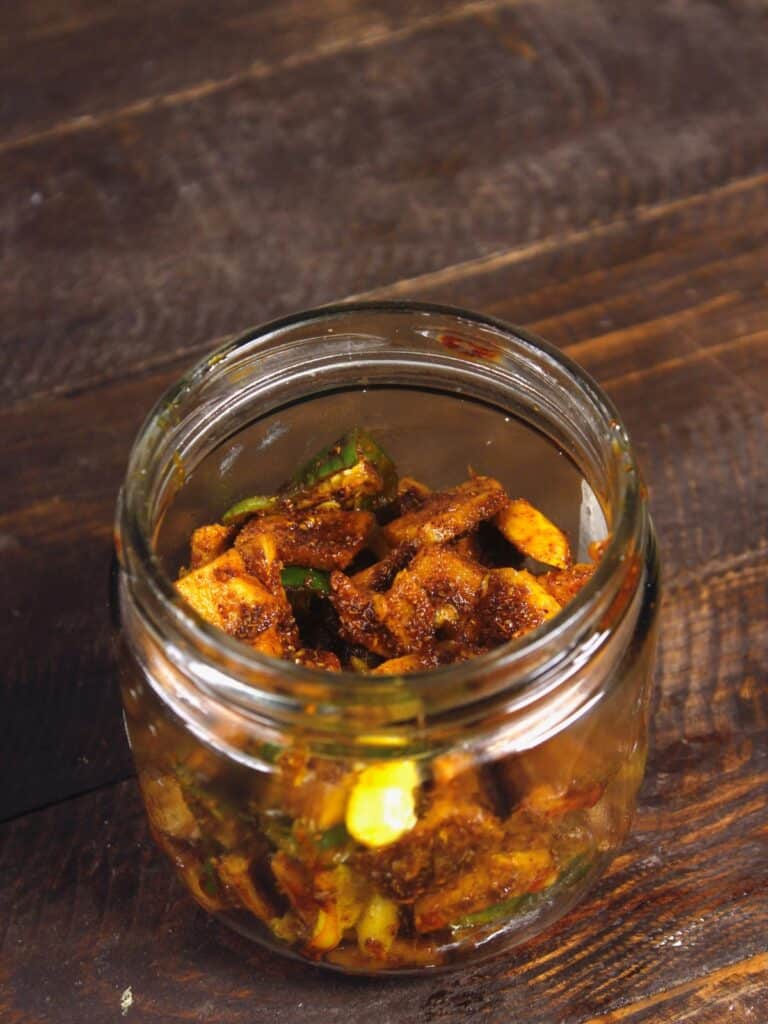 refrigerate it and enjoy instant ginger garlic pickle with all the foods