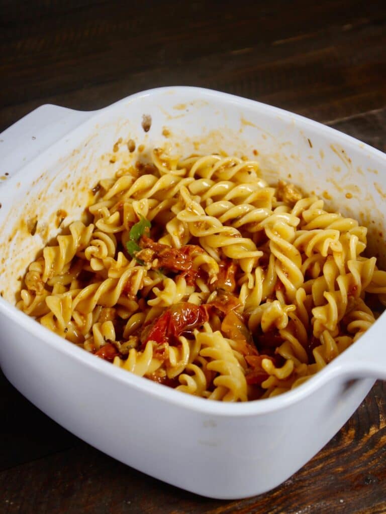mix it properly and enjoy roasted cherry tomato pasta