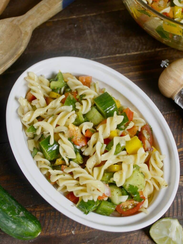 delicious vegetable pasta salad