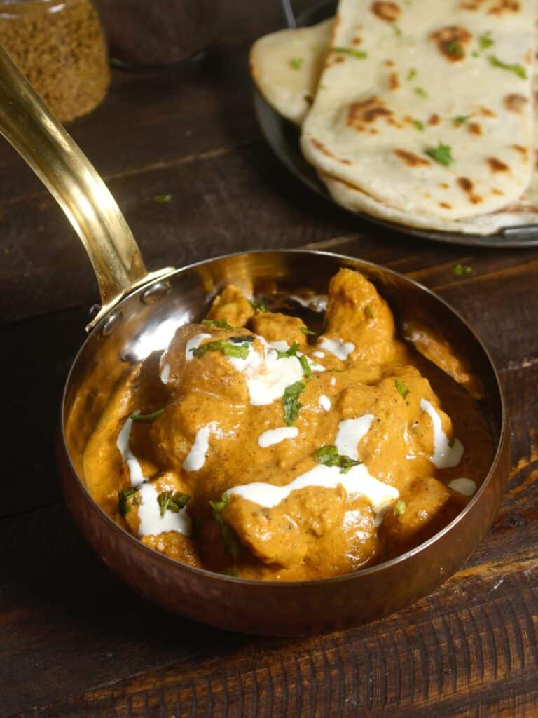 super delicious butter chicken and naan