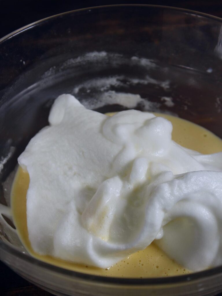 transfer it to the egg yolk mixture 