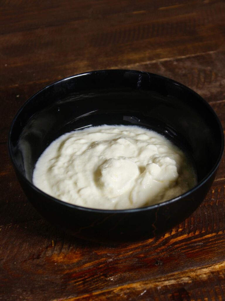 freeze yogurt in a bowl