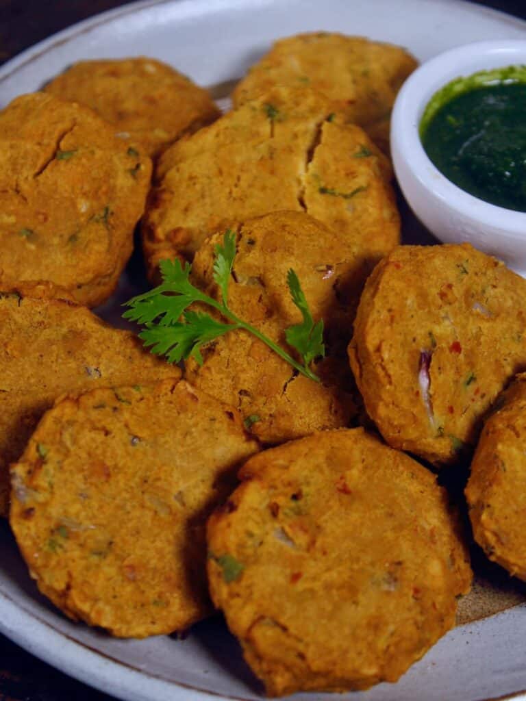 yummy air fried chicken shami kebabs ready to enjoy 