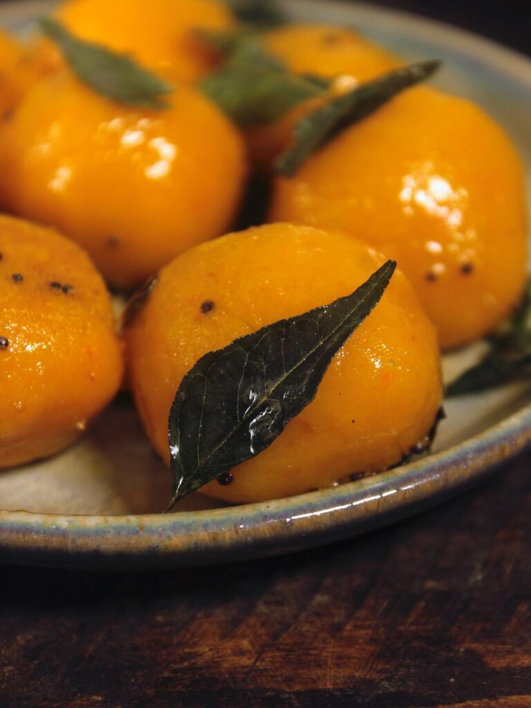 zoom in image of carrot breakfast dumplings