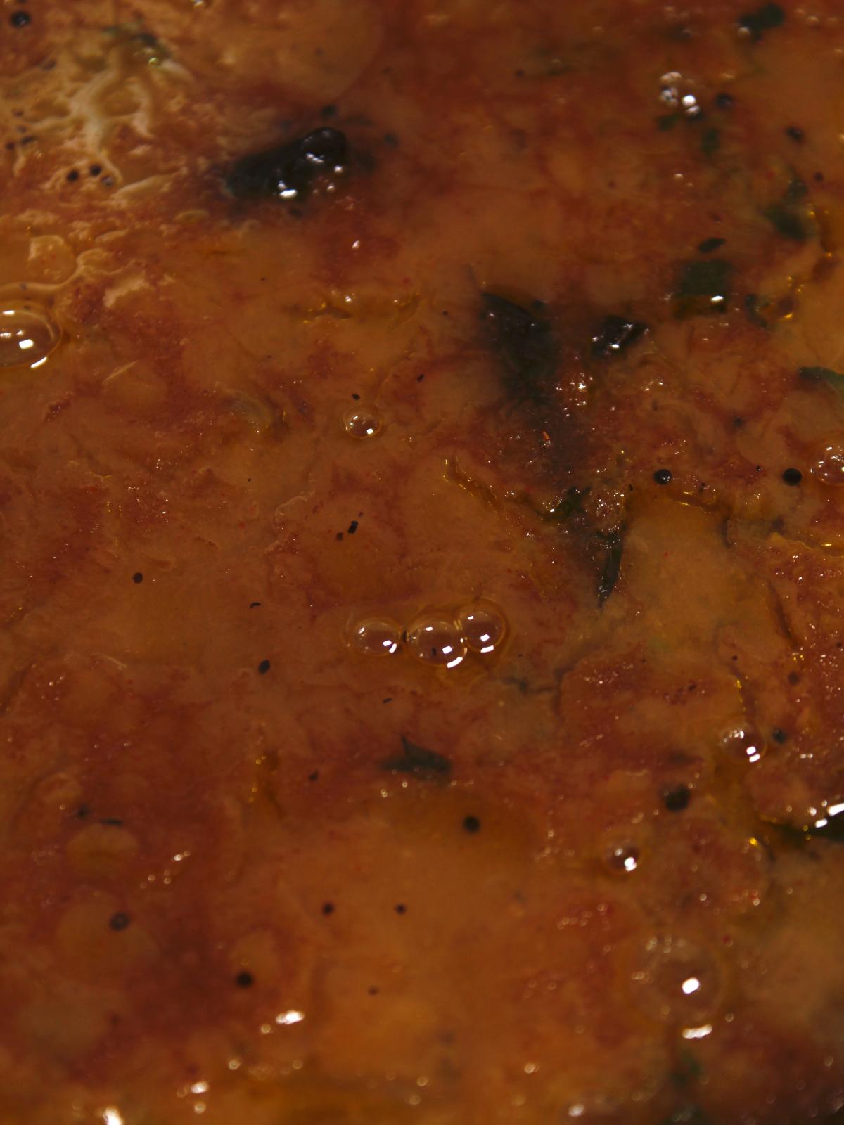 zoom in image of steamed rice and bottle gourd